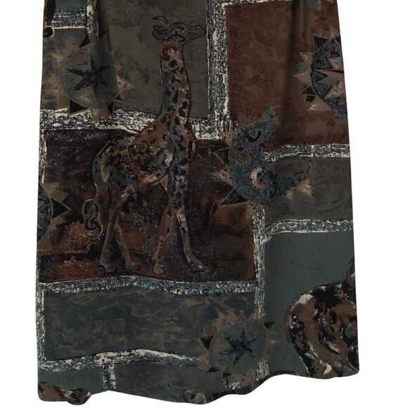 Vintage Platinum Dorothy Schoelen Skirt Set Jacket Top Skirt 2 pcs Sz S Safari - Picture 5 of 10